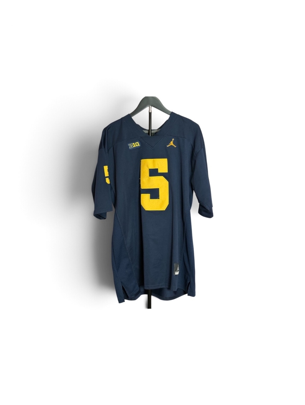 Jordan Michigan Wolverines #5 Peppers Football Jersey XL Navy Blue